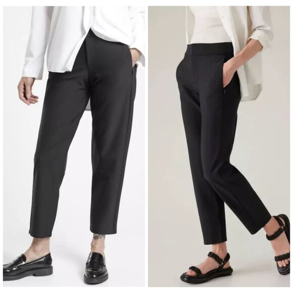 Athleta Stellar Trouser Blank Pant  Pockets Zippers at Leg Hem Women's Size 8 - Picture 1 of 10